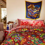 Sage & Clare Hazel Velvet Pillowcase - Vermillion