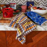 Sage & Clare Stela Check Tea Towel - Cornflower