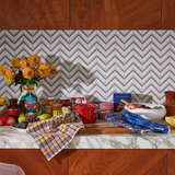 Sage & Clare Stela Check Tea Towel - Cornflower