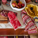 Sage & Clare Stela Check Tea Towel - Pansy