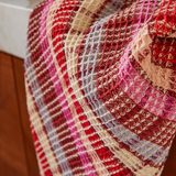Sage & Clare Stela Check Tea Towel - Pansy