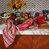 Sage & Clare Stela Check Tea Towel - Pansy