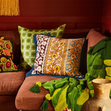 Sage & Clare Thea Velvet Cushion - Azure