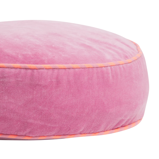 Sage & Clare Castilo Round Velvet Cushion - Rosewater