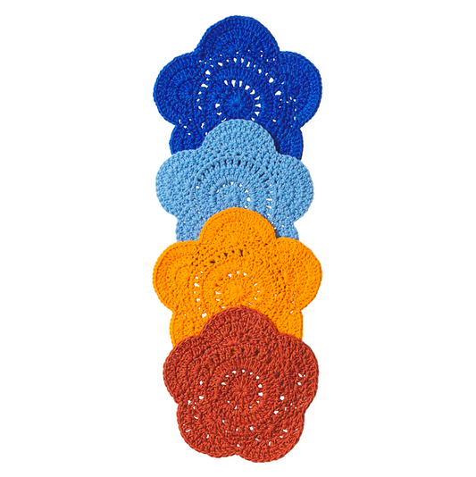Sage & Clare Chumo Crochet Coaster Set - Lapis