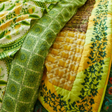 Sage & Clare Clarice Patchwork Bedcover - Key Lime