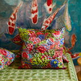 Sage & Clare Cora Quilted Cushion - Garnet