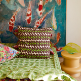 Sage & Clare Cora Quilted Cushion - Garnet