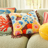 Sage & Clare Cora Tufted Cushion - Garnet