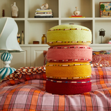 Sage & Clare Delana Round Cushion -Crimson