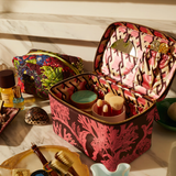 Sage & Clare Delphine Large Vanity Case - Garnet