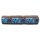 Sage & Clare Devi Velvet Bolster Cushion - Blue Jean