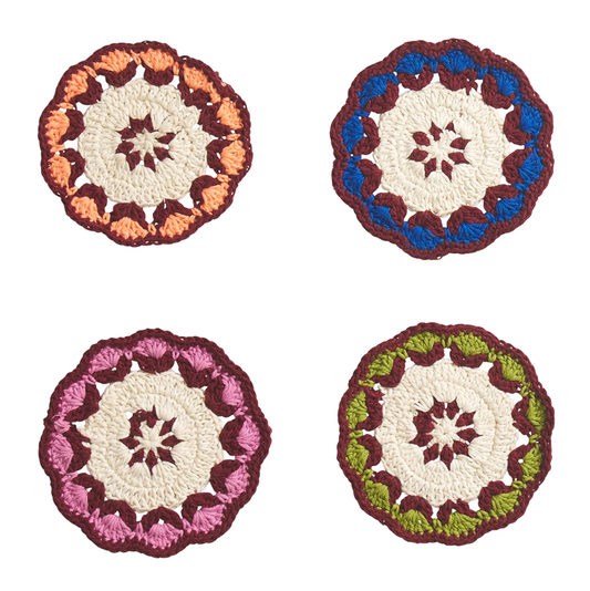 Sage & Clare Hema Crochet Coaster Set