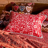 Sage & Clare Indiana Linen Pillowcase Set - Poppy Standard
