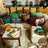 Sage & Clare Ines Velvet Cushion - Burnt Sienna