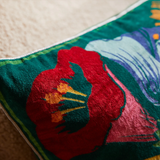 Sage & Clare Ines Velvet Cushion - Verdant