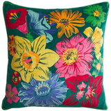 Sage & Clare Ines Velvet Cushion - Verdant