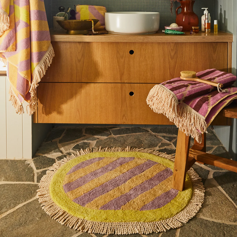 Sage & Clare Jarita Bath Mat - Mauve