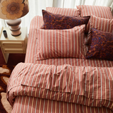 Sage & Clare Leon Cotton Quilt Cover - Burnt Sienna