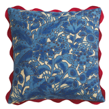 Sage & Clare Lucia Embroidered Cushion - Cerulean