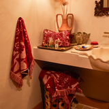 Sage & Clare Lucia Hand Towel - Crimson