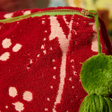 Sage & Clare Lucia Terry Pouch - Crimson