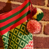 Sage & Clare Palmina Knitted Stocking - Crimson