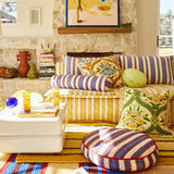 Sage & Clare Selene Woven Bolster Cushion - Azure