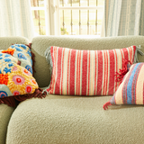 Sage & Clare Selene Woven Cushion - Crimson