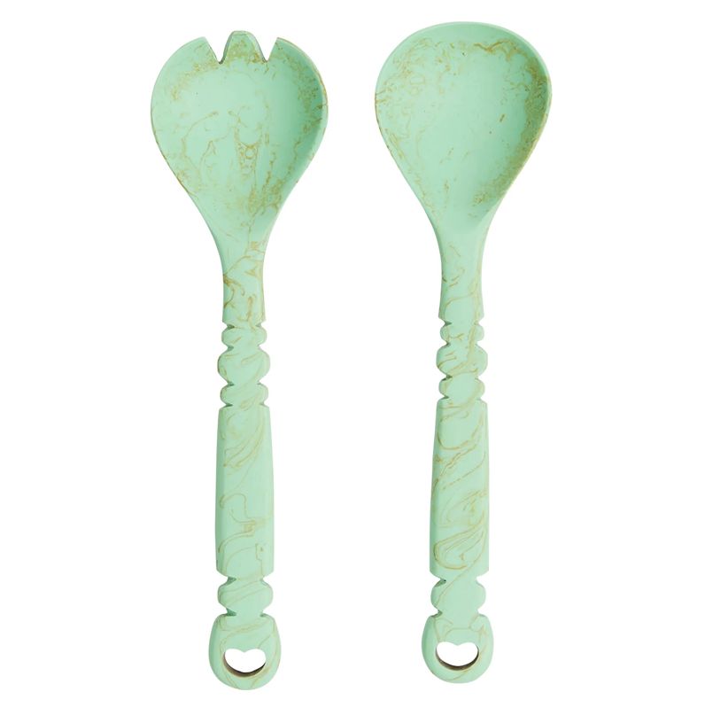 Sage & Clare Wilkie Salad Servers - Artichoke