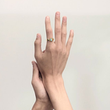 Stolen Girlfriends Club Baby Claw Ring - Opal - Gold Plated