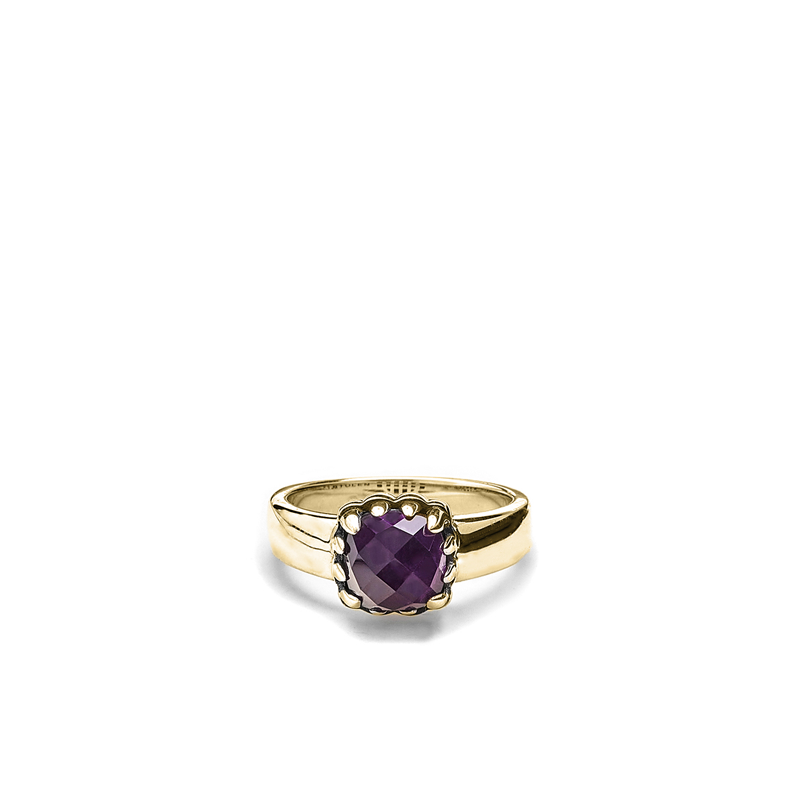 Stolen Girlfriends Club Baby Claw Ring - Amethyst Gold Plated