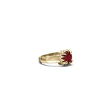 Stolen Girlfriends Club Baby Claw Ring - Gold Plated Garnet