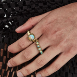 Stolen Girlfriends Club Baby Claw Ring Opal - Gold
