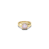Stolen Girlfriends Club Baby Claw Ring - Pink Opal Gold