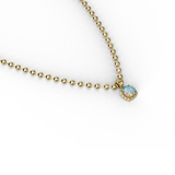 Stolen Girlfriends Club Baby Claw Ball Chain Necklace Opal - Gold