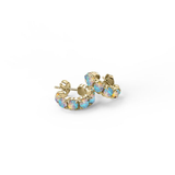 Stolen Girlfriends Club Love Halo Cluster Earrings Opal - Gold