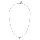 Stolen Girlfriends Club Dahlia's Heart Necklace Pink Amethyst
