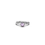 Stolen Girlfriends Club Dahlia's Heart Ring Pink Amethyst