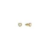Stolen Girlfriends Club Dahlia's Heart Stud Earrings Opal - Gold