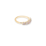 Stolen Girlfriends Club Halo Cluster Ring Rose Quartz Gold Plated