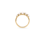 Stolen Girlfriends Club Halo Cluster Ring Rose Quartz Gold Plated