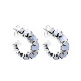 Stolen Girlfriends Club Halo Cluster Earrings Blue Lace Agate