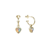 Stolen Girlfriends Club Love Anchor Earrings - Opal - Gold