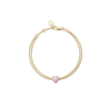 Stolen Girlfriends Club Love Claw Bracelet - Pink Opal Gold