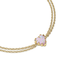 Stolen Girlfriends Club Love Claw Bracelet - Pink Opal Gold