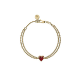 Stolen Girlfriends Club Love Claw Bracelet - Gold Plated Garnet