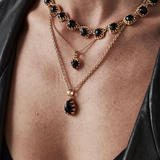 Stolen Girlfriends Club Love Claw Drop Necklace Onyx Gold