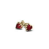 Stolen Girlfriends Club Love Claw Earrings - Gold Plated Garnet