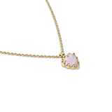 Stolen Girlfriends Club Love Claw Necklace - Pink Opal Gold